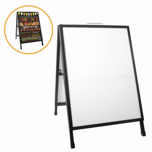 metal frame poster board , iron material display structure foam board poster stand，Portable A Frame, iron material display stand,Sandwich Board Signs,Folding Metal Outdoor Sign Board