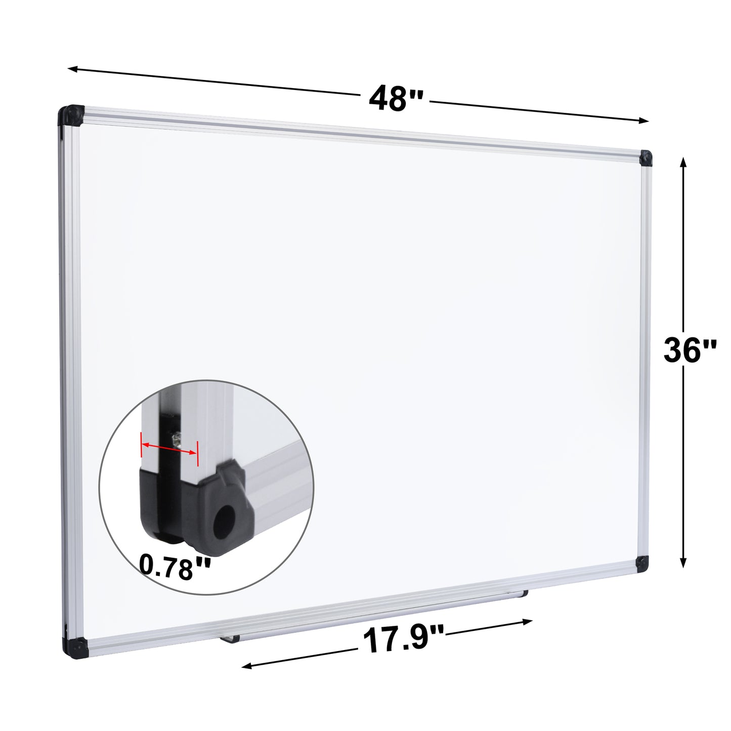 magnetic whiteboard Dry Erase Board, Aluminum Frame White Board with magnets