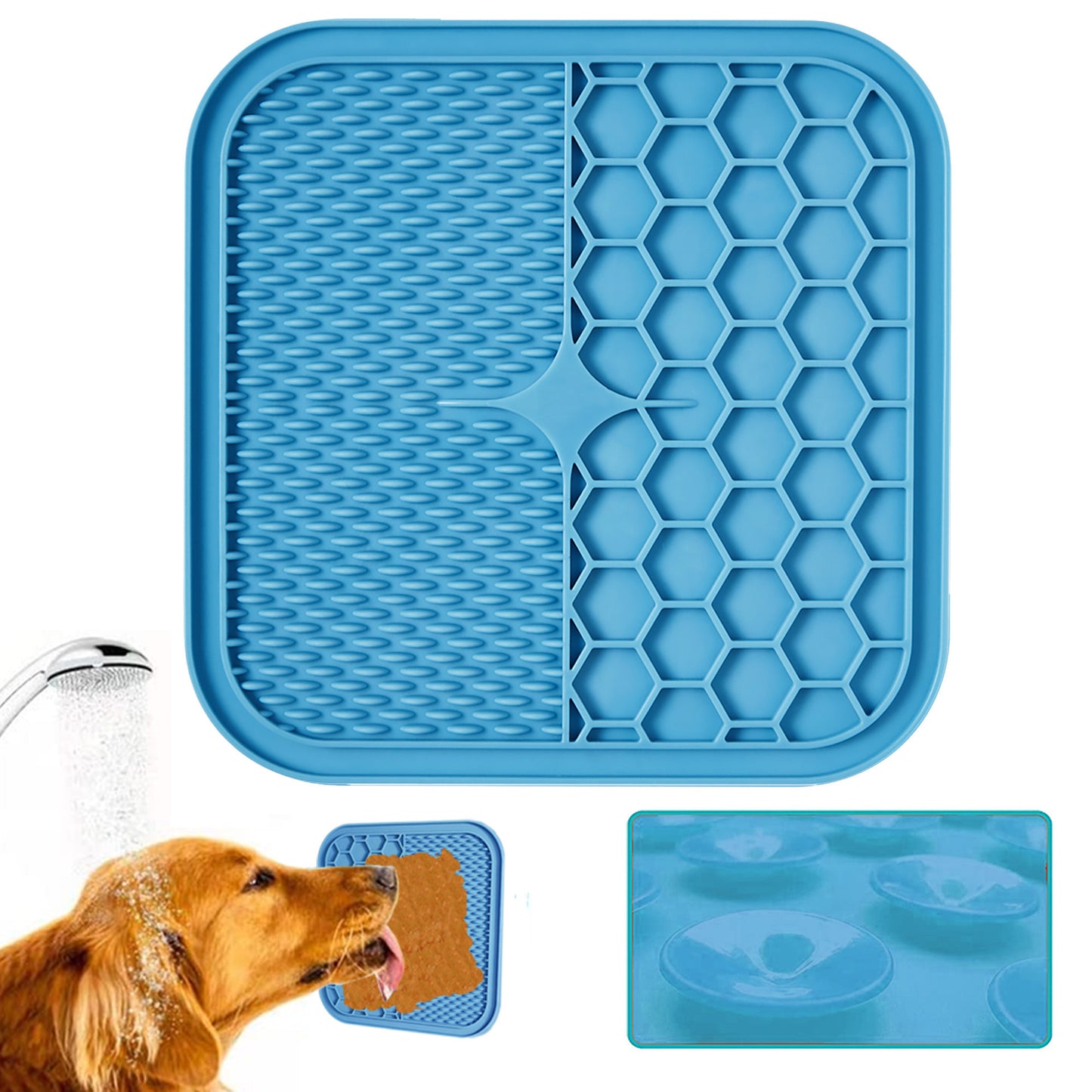 Licking Mat for Dogs and Cats, Premium Lick Pad with Suction Cups for Dog Anxiety Relief, Slow Feeder Dog Bowls for Boredom Reducer, Dog Food Mat Perfect for Bathing Grooming etc.