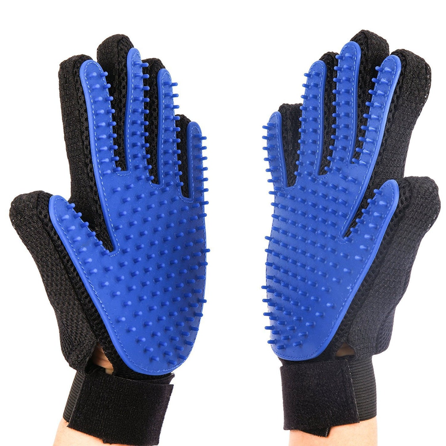 Pet Grooming Glove - Gentle Deshedding Brush Glove - Efficient Pet Hair Remover Mitt,Enhanced Five Finger Design,Perfect for Dog & Cat